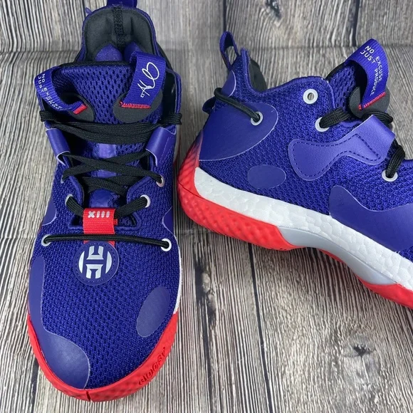 Adidas Harden Vol. 6 Drew League Shoes Purple/Core Red Mens 5.5 W 6.5 HP9510 - Picture 6 of 9